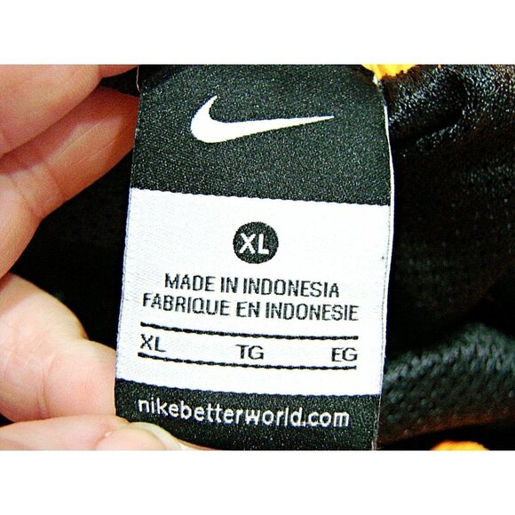 Nike Mens Drawstring Lined Swim Trunks Board Shorts Black Gray Yellow Size XL - Picture 3 of 12